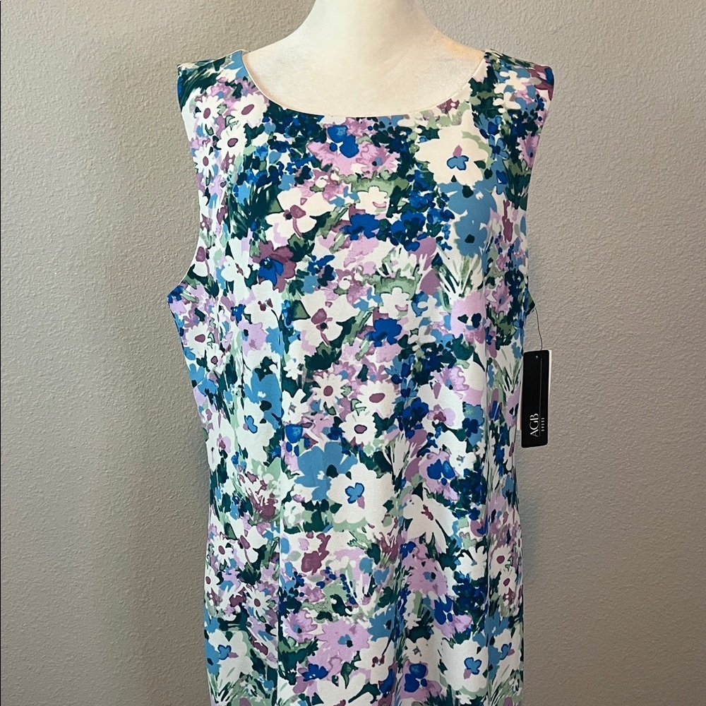 AGB Multicolor Floral Sheath Dress Size 14 NWT